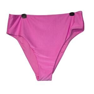 Victoria's Secret High-Waist Cheeky Bikini Bottom Sz XL Pink NWT